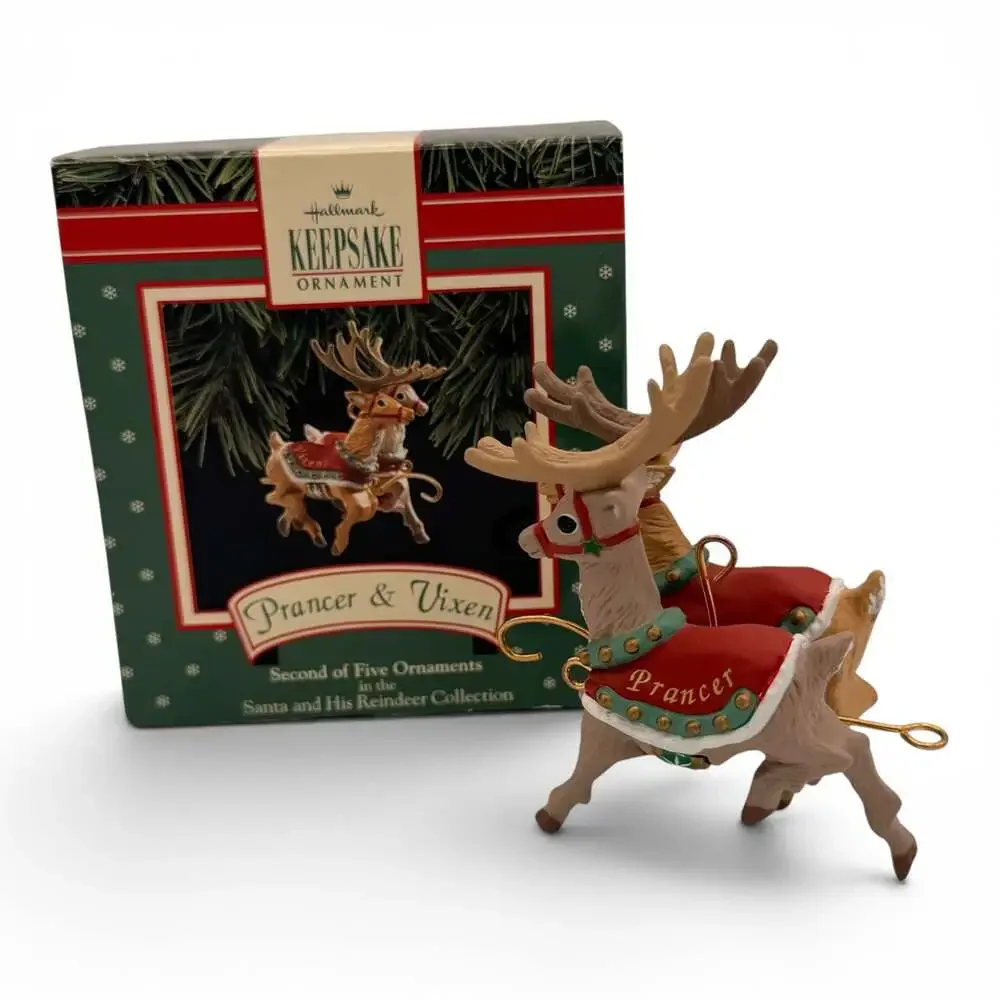 Prancer & Vixen Hallmark Ornament 1992 - ,